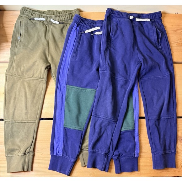 Hanna Andersson Other - Hanna Andersson Boys Sz 5 Slim Fit French Terry Double Knee Jogger Pants Lot (3)
